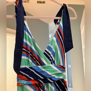 Lilly Pulitzer Maxi Dress - Nautical with Ribbon ties